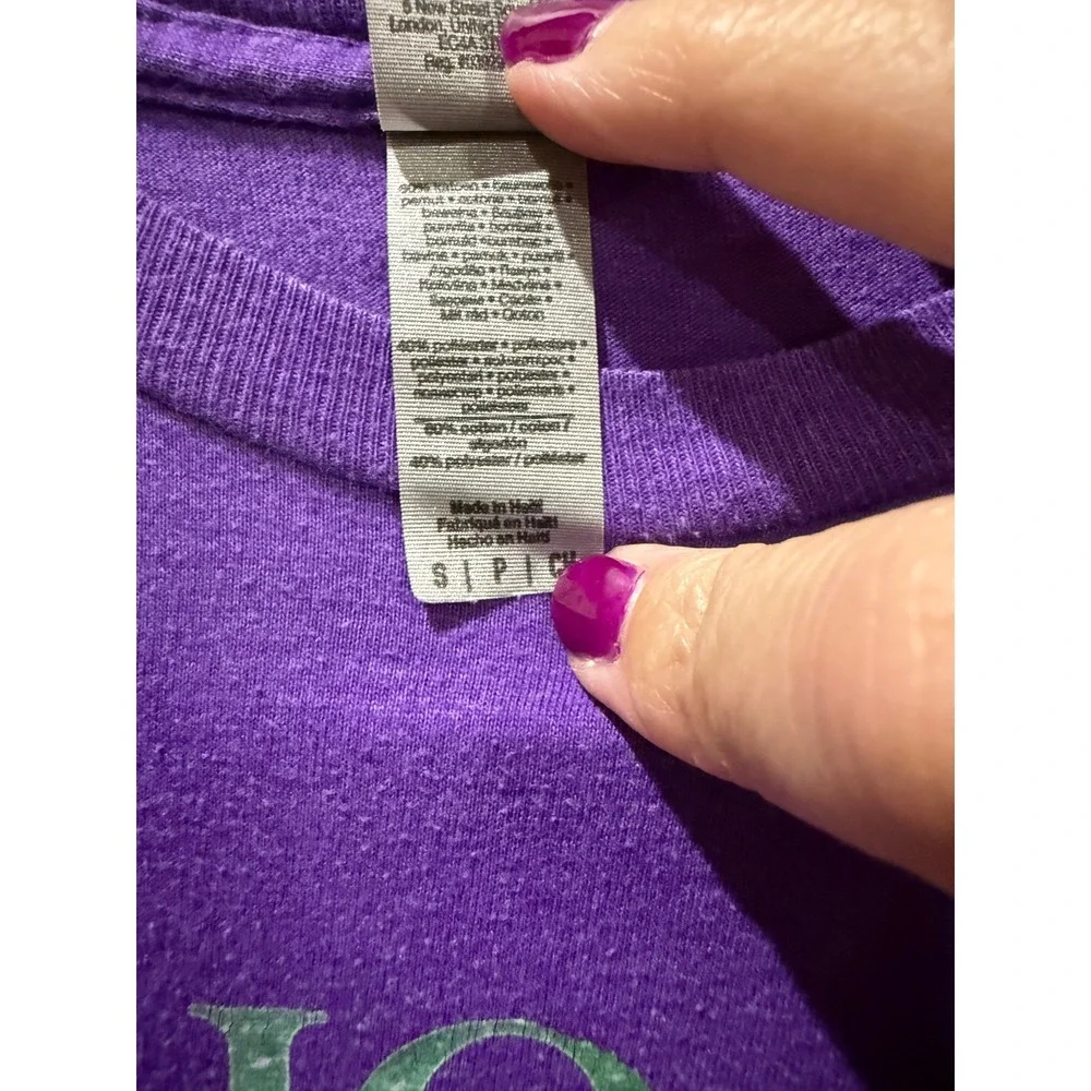 Gildan Mario & Co Graphic Tee Kids Small Purple Excellent Super Mario Bros Shirt